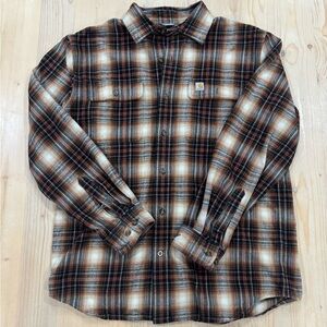 Carhartt Men's Casual Plaid Shirt - Brown and Black